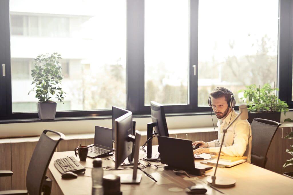 Lege werkplek door burn-out